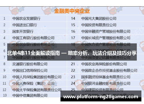 北单4串11全面解读指南 — 赔率分析、玩法介绍及技巧分享
